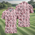 Cute Piglets Wearing Sunglasses Hawaiian Golf Polo, Golf Tops For Men, Funny Golf Shirt, Golfing Apparel