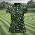 Let's Par Tee Funny Golf Pattern Polo Shirt, Ladies Golf Shirt, Women's Golf Apparel