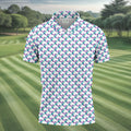 Suicide Awareness Feather Ribbon Pattern Mens Golf Polo, Golf Shirts For Men