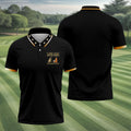 I Like Golf And Bourbon Black Golf Shirt, Golf And Whiskey Golf Shirts For Men, Men's Funny Golf Shirts