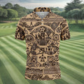 Polynesian Tribal Hawaiian Golf Shirt, Golf Shirts For Men, Mens Golf Apparel
