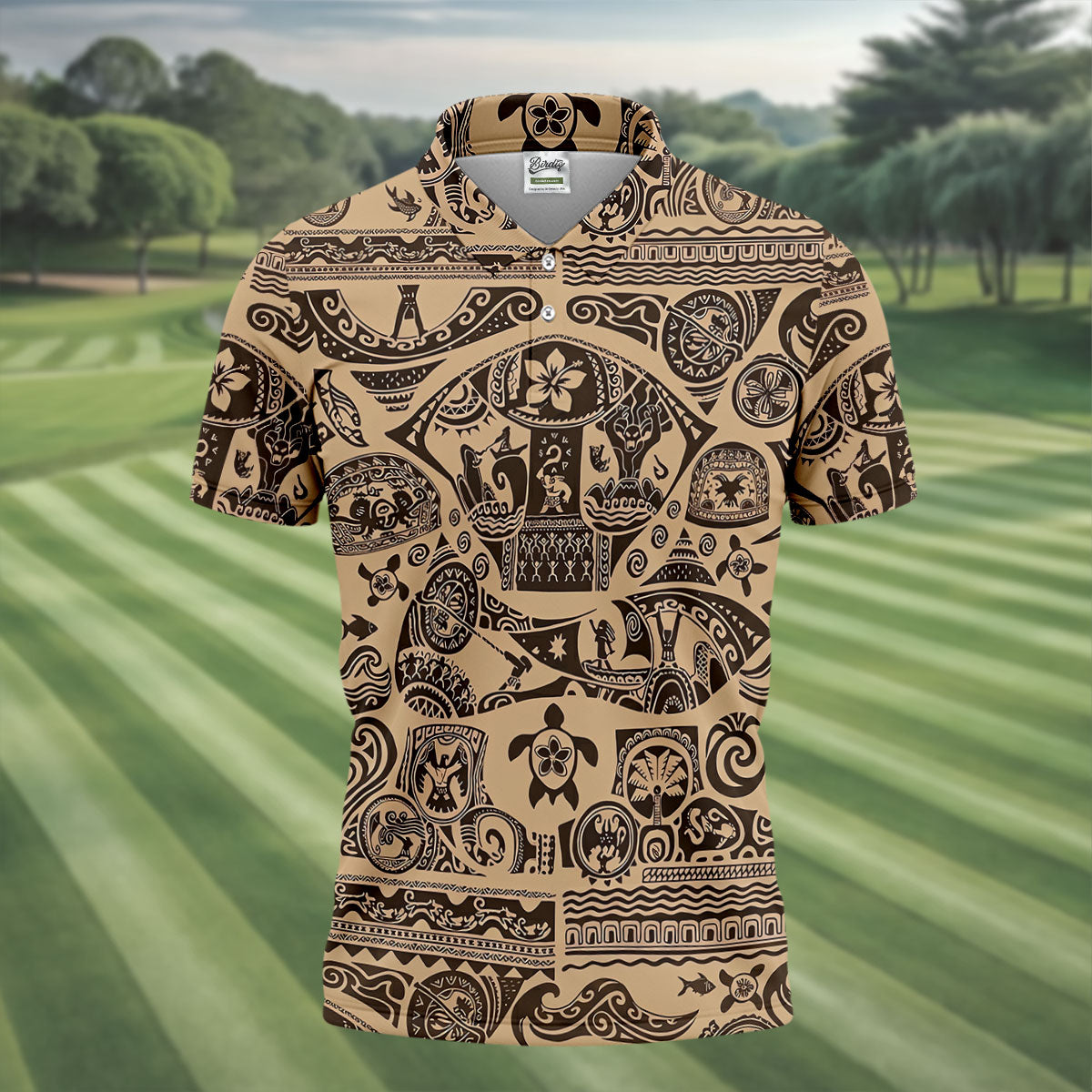 Polynesian Tribal Hawaiian Golf Shirt, Golf Shirts For Men, Mens Golf Apparel