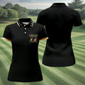 I Like Golf And Bourbon Black Golf Shirt, Fun Women's Golf Shirts, Golf And Whiskey Ladies Golf Shirts