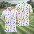 Accept Teach Understand Love Autism Awareness Colorful Handprint White Golf Shirt, Golf Shirts For Men
