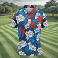 Fore Right Cold As Slice Golf And Beer Tropical Floral Golf Tops For Men, Golf Shirts For Men