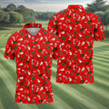 Funny Christmas Golf Tops For Men, Funny Dirty Red Golf Shirt, Christmas Golf Shirt, Golfing Apparel