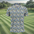 Funny Beer Pretzel Cleavage Pattern Golf Polo Shirt, Mens Golf Polo, Printed Golf Shirts