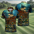 Pirate Life Tiki Pattern Hawaiian Golf Shirt, Men's Golf Shirt, Polo Shirts For Men