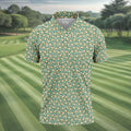 Sandwich Golf Course Seamless Pattern Performance Golf Shirt, Golf Tops For Men, Golf Shirts For Men