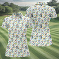 Funny Easter Bunny Golf And Beer Women Golf Top, Fun Women's Golf Shirts, Ladies Golf Shirts