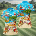 Funny Santa Beach Party Women's Golf Shirt, Christmas Golf Shirt, Women’s Golf Apparel