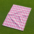 Argyle Pink Breast Cancer Golf Towel, Unique Gift For Golfer, Christmas Golf Gift, Golf Accessories