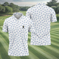 Vitamin G Shamrock Pattern Golf And Beer White Golf Shirt, St Patrick's Day Golf Shirt, Polo Shirts For Men