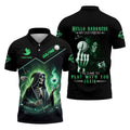 Hello Darkness Custom Men's Golf Polo Shirt, Funny Skull Golf Shirt, Dad Golf Gift