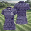 Foolish Mortal Haunted Pattern Golf Polo Shirt, Women's Golf Apparel, Halloween Shirt