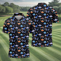 Colorful Dinosaur Hawaiian Golf Shirt, Cute Golf Outfit, Men's Golf Shirt, Polo Shirts For Men