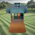 One Day At A Time Mental Health Suicide Prevention Abstract Women’s Golf Polo, Women’s Golf Apparel