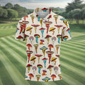 Funny Mushroom Legs Pattern Golf Polo Shirt, Printed Golf Shirts, Golf Polo Shirts For Men