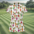 Dirty Funny Vegetable Adult Humor Women's Golf Tops, Ladies Golf Shirts, Women's Golf Shirts