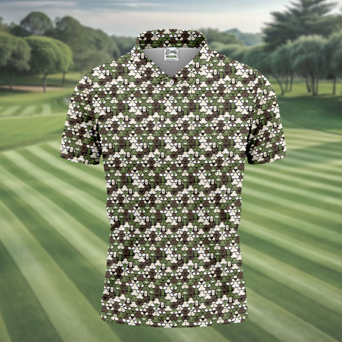 Adult Humor Camouflage Men's Golf Shirt, Funny Naughty Polo, Polo Shirts For Men