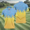 Ice Cream Pattern Hawaiian Golf Shirt, Summer Vibe Men's Golf Shirt, Polo Shirts For Men