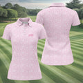 Pink Girl Dad All Over Print Golf Polo Shirt, Ladies Golf Tops, Performance Golf Shirt