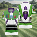 Sci Fi Space Ranger Costume Hawaiian Golf Shirt, Mens Golf Polo, Printed Golf Shirts