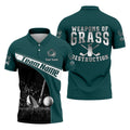 Weapons Of Grass Destruction Custom Men's Golf Polo Shirt, Funny Golf Shirt, Dad Golf Gift