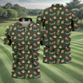 Funny Santa Summer Christmas Pattern Polo Shirt, Mens Golf Polo, Golf Shirts For Men