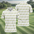 Beer And Lime Palm Tree Pattern Tropical Golf Shirt, Golf Shirts For Men, Polo Shirts For Men