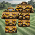 UFOs, Aliens and Cactus Desert Scene Hawaiian Golf Polo, Golf Tops For Men, Golfing Apparel