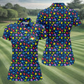 Awareness Understanding Acceptance Autism Navy Golf Shirt For Women, Ladies Golf Polos