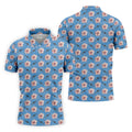 Floral Golf Polo Shirts, Golfing Apparel, Men Golf Gift, Funny Golf Shirt