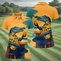Funny Crocodile Tropical Theme Hawaiian Golf Shirt, Golf Shirt For Women, Golfing Apparel