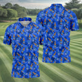 Drive Light Golf And Beer Tropical Pattern Fun Golf Shirt, Golf Tops For Men, Golf Shirts For Men