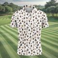 Let's Par Tee Bigfoot Golf Pattern Men's Golf Shirt, Golf Apparel For Men, Printed Golf Shirts