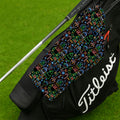 Neon Christmas Retro Style Golf Towels, Christmas Golf Gift, Gifts For Golf Lovers