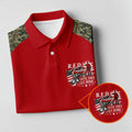 RED Friday Untill They Get Home Red Camo Golf Shirt, Veteran Memorial 250 Years Polo Shirts For Men
