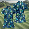 Funny Zombie Hulk Hand Tropical Golf Polo Shirt, Golf Shirts For Women, Women's Golf Apparel