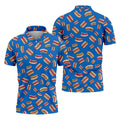 Men's Golf Polo Shirt, Hotdog Funny Golf Shirt, Dad Golf Gift