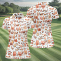 Funny Adult Body Parts Pattern Shirt, Women's Golf Tops, Printed Golf Shirt