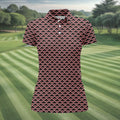 Christmas Snowflake Pattern Golf Shirt, Women Golf Top, Ladies Sleeveless Tops, Women's Golf Shirts