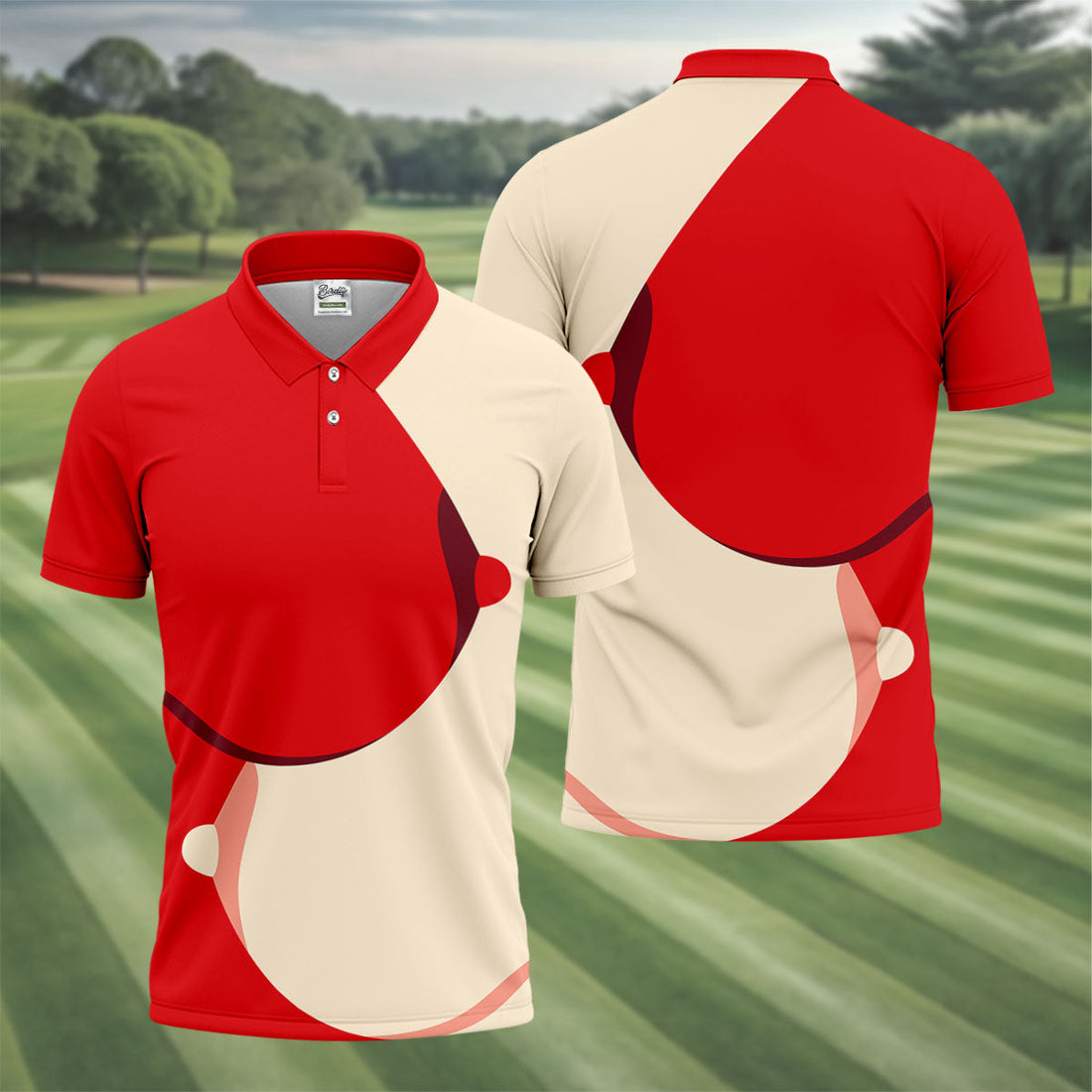 Funny Boobs Design Hawaiian Golf Shirt, Dirty Humor Golf Shirts For Men, Polo Shirts For Men