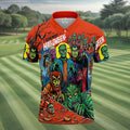 I Remember Halloween Classic Monster Golf Polo Shirt, Men's Golf Shirts, Hawaiian Golf Shirt