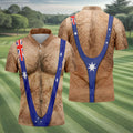 Australia Flag Print Fun Golf Shirt, Men's Golf Top, Polo Shirts For Men, Golf Shirts For Men