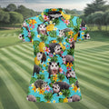 Funny Opossums Among Pineapples Pattern Hawaiian Golf Polo, Golf Tops For Women, Golfing Apparel