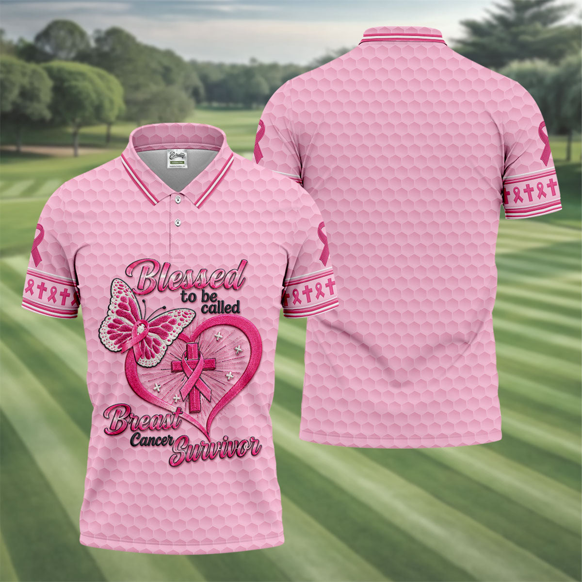 Blessed To Be Called Breast Cancer Survivor Golf Shirt, Mens Golf Polo, Golf Shirts For Men