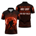 Custom Bigfoot Golf Polo Shirt, Mens Golf Gift, Funny Golf Shirt, Golf Gift For Dad