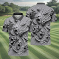 Screaming Faces Disc Golf Polo Shirt, Disc Golf Shirts For Men, Disc Golf Apparel