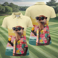 Funny Otter Tropical Theme Hawaiian Golf Shirt, Golf Shirt For Women, Golfing Apparel